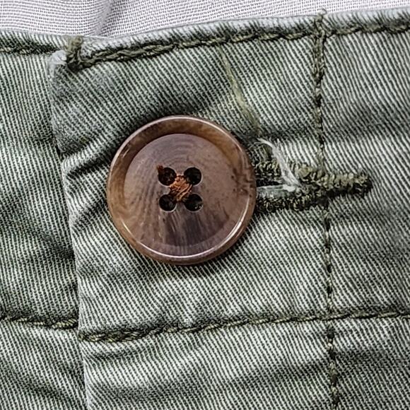 Gap Pants Womens 10 Green Girlfriend Khaki Straight Stretch Cotton Office Preppy - Picture 2 of 11